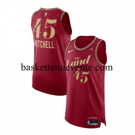 Maillot Basket Cleveland Cavaliers Donovan Mitchell 45 Nike 2023-2024 City Edition Rouge Swingman - Homme